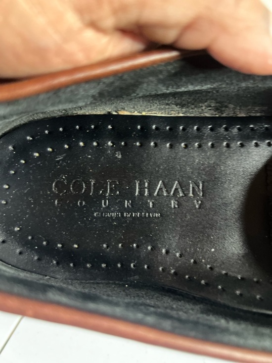 Cole Haan Country leather kilt tassel slip-on loafer shoes Men’s 12 Black Brown